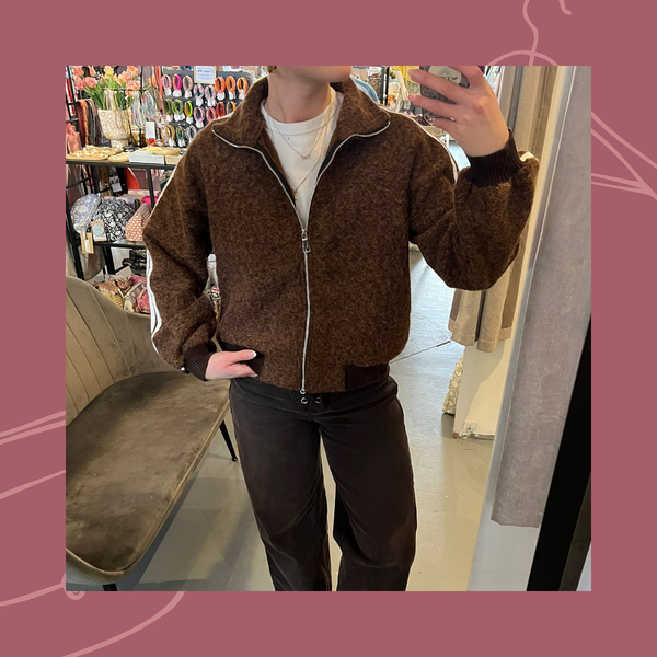 Bomber teddystripe 1Size