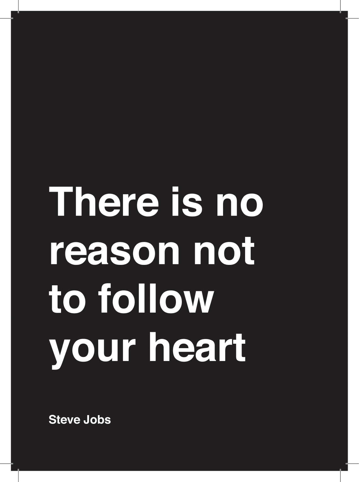 Kaart - No Reason not to follow Your Heart
