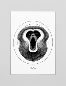 A3 Art Print 'O - Gibbon'